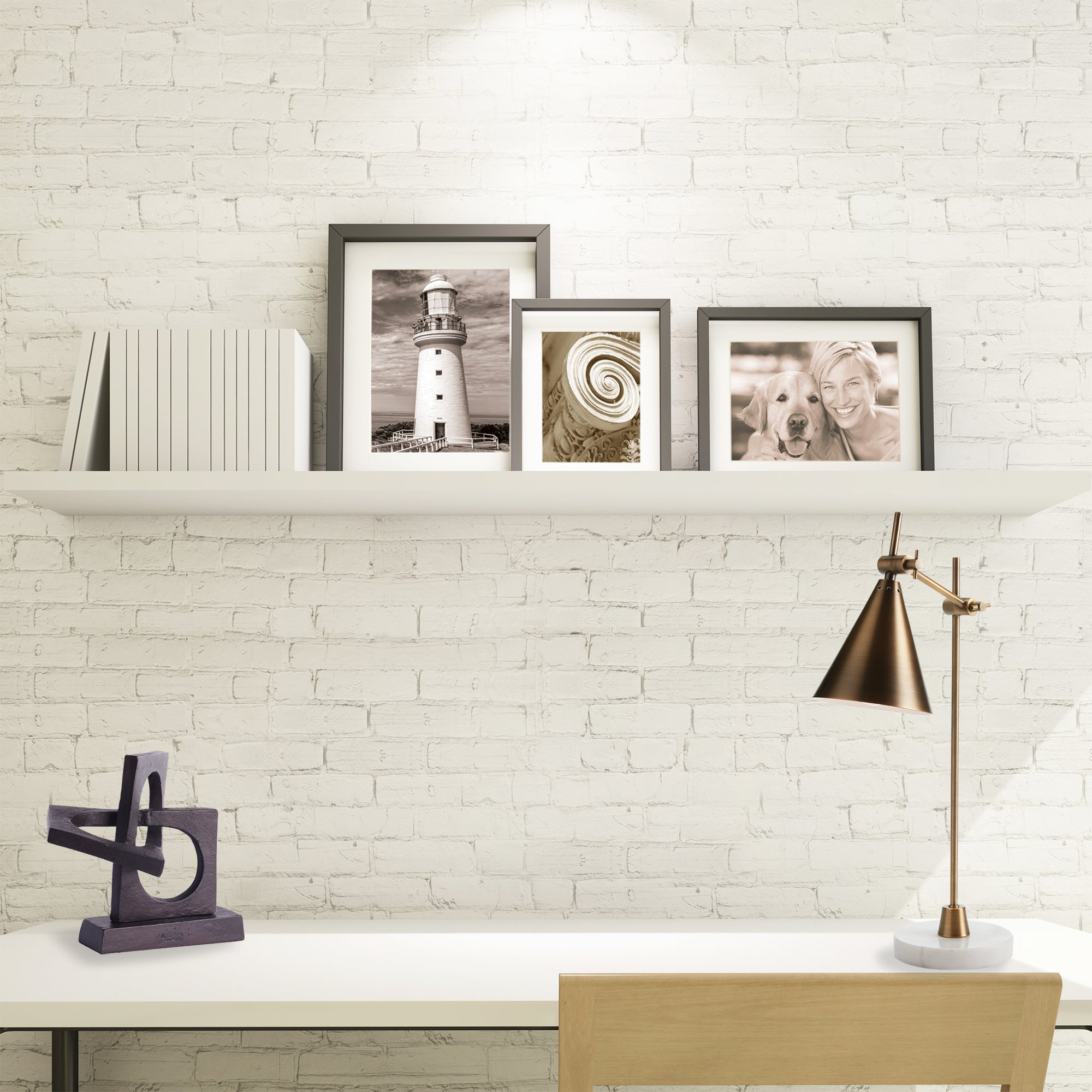 With a dually adjustable design, the Arnoldi Desk Lamp is modern architecture for the room. The brass finish and marble base give it a touch of classic elegance. Amethyst Home provides interior design, new construction, custom furniture, and area rugs in the Des Moines metro area.