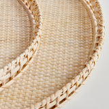 In a woven rattan with a fresh whitewash finish, these substantial, coastal-inspired trays are a welcomed accent in any setting. Perfect for coffee table or ottoman to create a base for a stunning vignette. Amethyst Home provides interior design, new construction, custom furniture, and area rugs in the Dallas metro area.