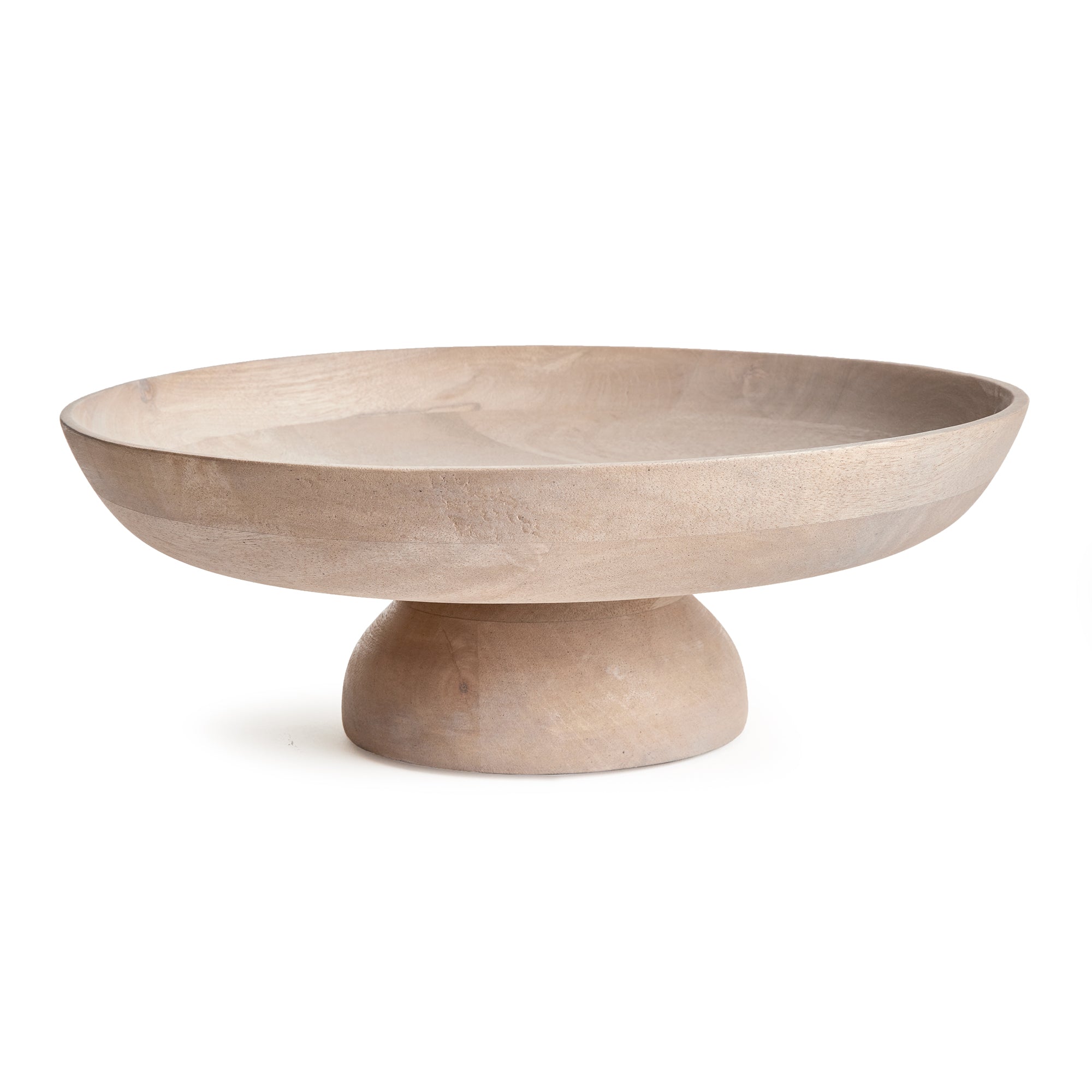 Contemporary and uniquely designed, this footed bowl is made of mango wood. Makes a beautiful serving bowl for dry foods, as well as a gorgeous centerpiece all on its own. Amethyst Home provides interior design, new construction, custom furniture, and area rugs in the Winter Garden metro area.
