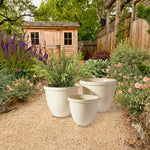 At first glance, Glazelite Planters look like substantial glazed ceramic pots. But with a resin, fiberglass & stone mixture, they are shockingly lightweight. Did we mention they are also frost resistant & UV protected? Perfectly safe for outdoor use. And that finish! Amethyst Home provides interior design, new construction, custom furniture, and area rugs in the Nashville metro area.