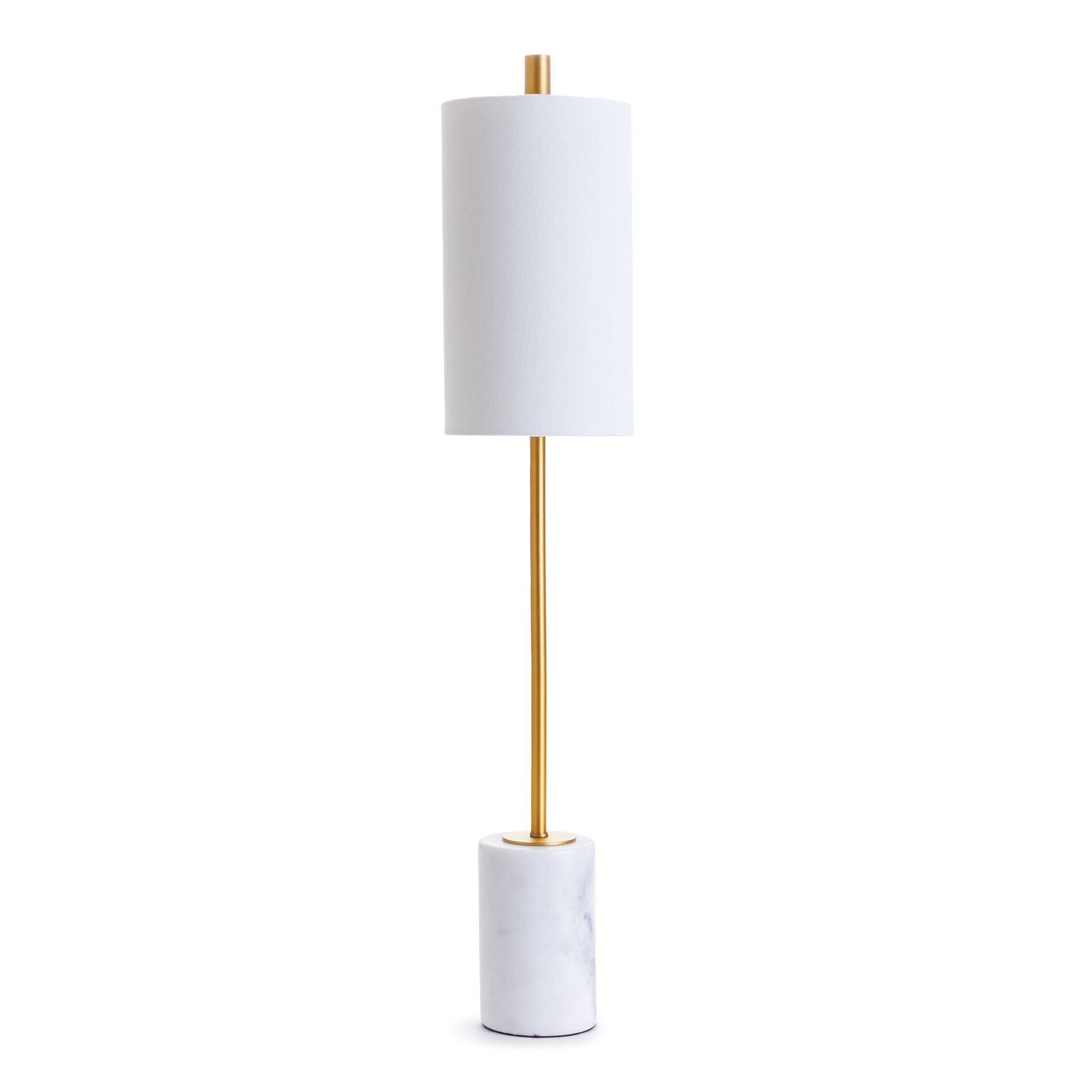 An unexpected mix of marble and brass accents make this lamp a stand out piece. The tall, narrow base and tailored shade are well-designed details not to be missed. Amethyst Home provides interior design, new construction, custom furniture, and area rugs in the San Diego metro area.