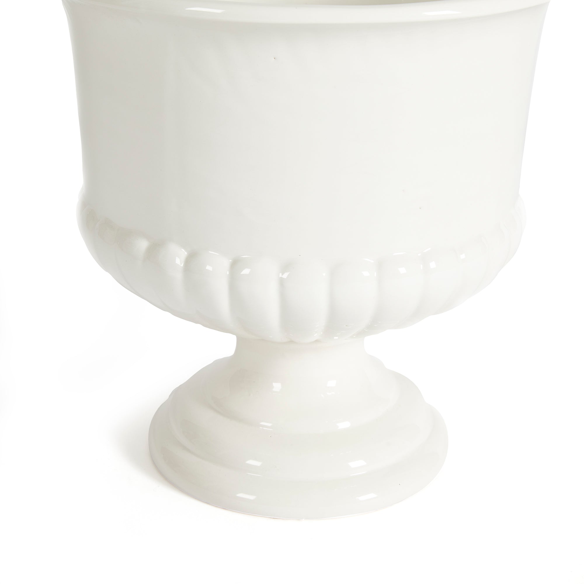 A real statement piece. The Mirabelle Pedestal Bowl is made in classic Italian style. A beautiful addition to any traditional to transitional space. Amethyst Home provides interior design, new construction, custom furniture, and area rugs in the Tampa metro area.