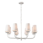 The Neville Chandelier is a fresh take on a classic shape. Subtle modern touches like the tapered shade and matte white finish complete the look. Amethyst Home provides interior design, new construction, custom furniture, and area rugs in the Alpharetta metro area.