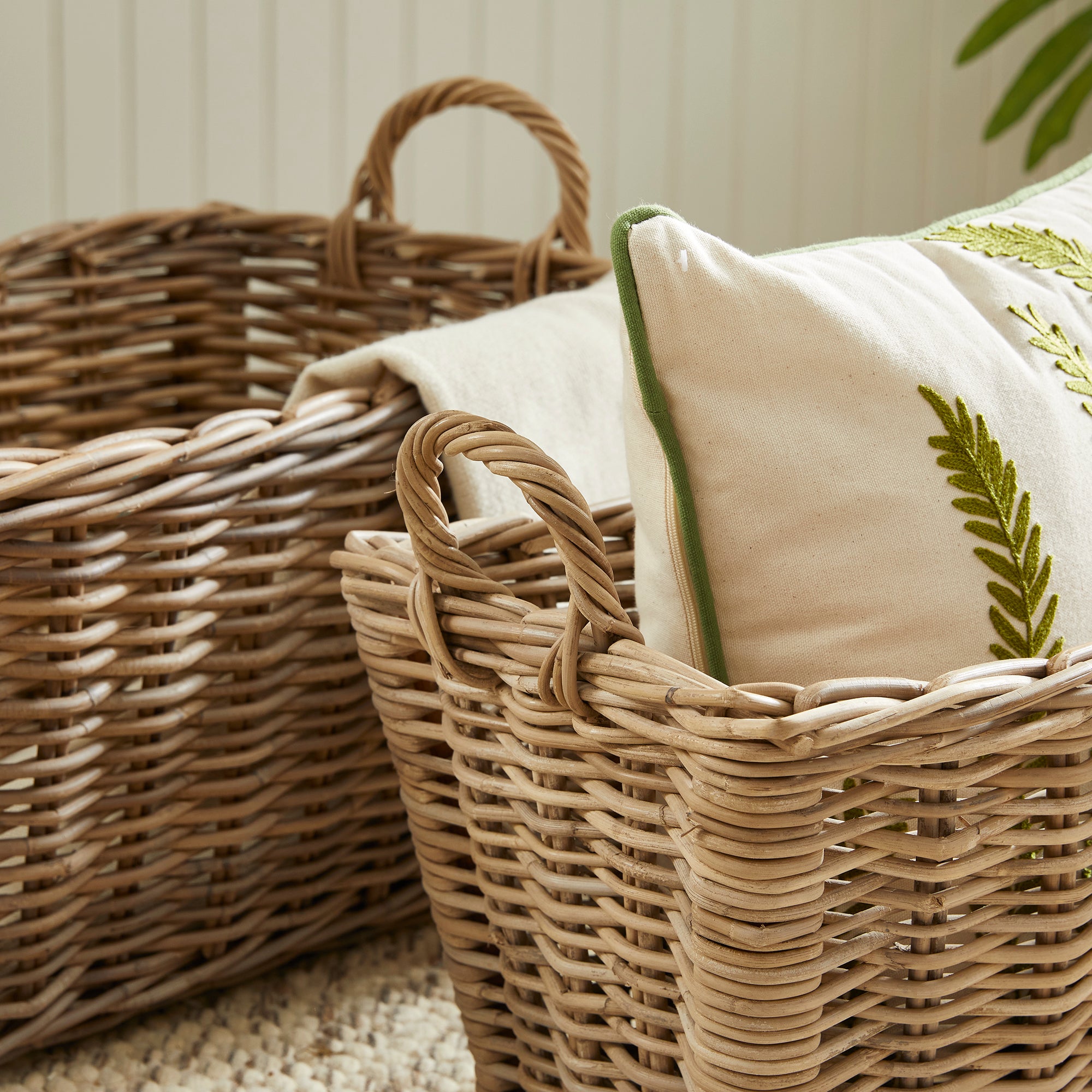 When it comes to the classic, casual appeal of rattan, these baskets are some of the best. They make a great set of laundry baskets or any thing you need stored beautifully. Amethyst Home provides interior design, new construction, custom furniture, and area rugs in the Scottsdale metro area.