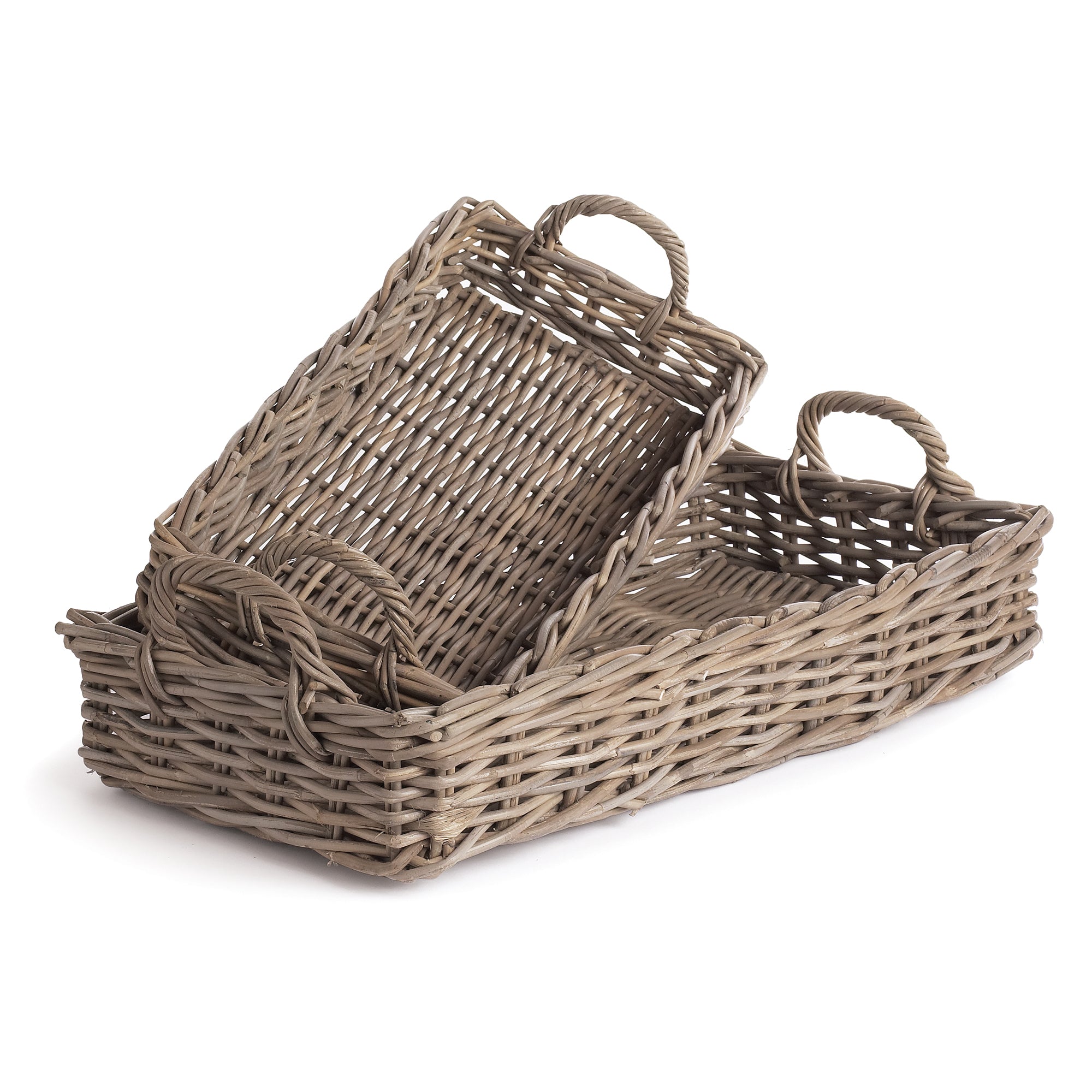 When it comes to the classic, casual appeal of rattan, these baskets are some of the best. The low, wide design makes them ideal for entertaining or as a tray for the ottoman. Amethyst Home provides interior design, new construction, custom furniture, and area rugs in the Laguna Beach metro area.