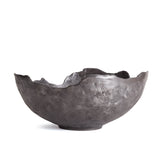 This decorative hand-sculpted bowl is made to be on display. With an oil-rubbed bronze finish and irregular edge, styled or just as it is, a strong statement for the modern space. The epitome of functional art. Amethyst Home provides interior design, new construction, custom furniture, and area rugs in the Calabasas metro area.