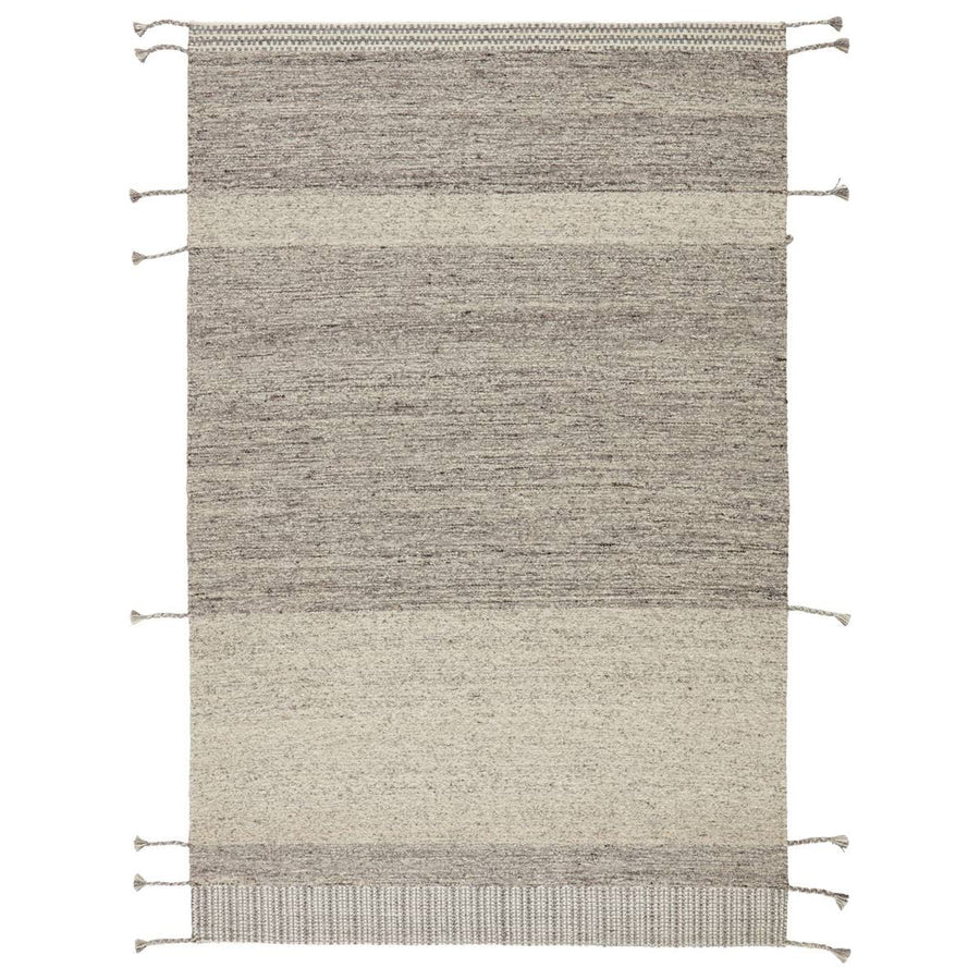 The Nazca Coolidge Area Rug by Jaipur, or NAZ02, is hand-loomed of texture-rich wool. The Coolidge area rug boasts a tonal gray colorway that lends versatility to the simple yet statement-making linear motif. This is a perfect rug for a living room, bedroom, or other high-traffic areas. 