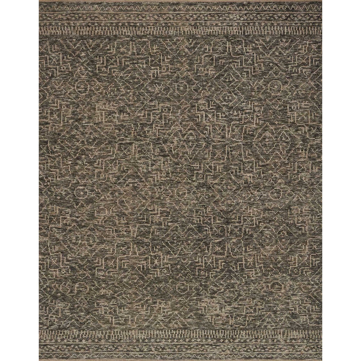 Tribeca Charcoal/Taupe Hand-Knotted Rug