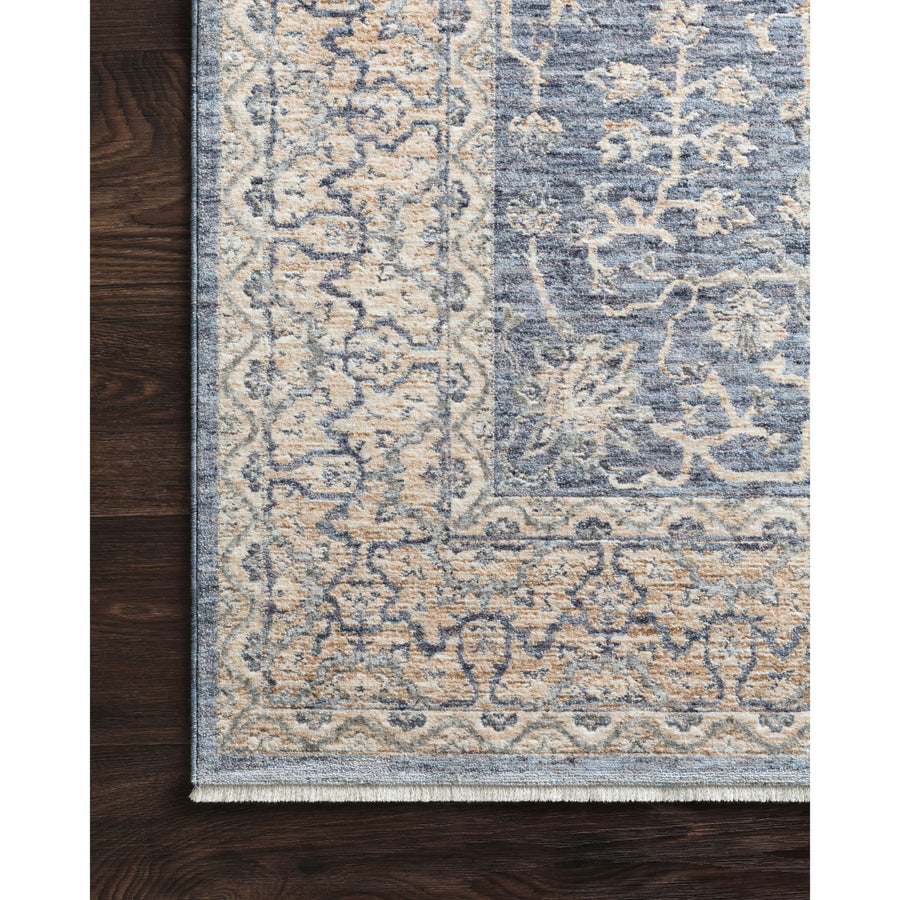 Pandora Dark Blue/Ivory Rug - Amethyst Home Our updated take on a classic. Pandora is power-loomed of 100% polyester, ensuring long-lasting durability, no shedding, and a soft feel underfoot. The pile features a high to low texture, accentuating these timeless yet current designs.