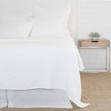 Crafted in Portugal, the Ojai matelasse by Pom Pom at Home is light and casual, bringing comfort with its subtle diamond pattern. The coziest bedding to climb into after a long day.   100% cotton. Machine wash cold; tumble dry low; warm iron as needed. Do not bleach 