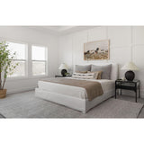 Indulge in casual elegance with the Antonia Antwerp Natural Coverlet Bedding. Enhance your space with sconce ideas and complement it with vertical shiplap or tongue and groove walls for a modern coastal or cottage design. The Sherwin Williams Library Pewter and Pure White finishes bring a touch of refinement to California farmhouse, Utah home design, and Nashville home design. Perfect for kitchens, living rooms, entryways, foyers, offices, and bedrooms.