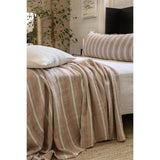 The Montecito Blanket is a 100% heavy weight hand loomed linen that features broad coastal inspired stripes surrounded by a 1/2” finished flange. Amethyst Home provides interior design services, furniture, rugs, and lighting in the Miami metro area.