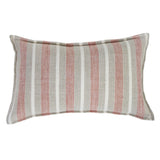 The Montecito Pillow With Insert is a 100% heavy weight hand loomed linen that features alternating thick and thin stripes in a warm color palette of terra cotta and natural surrounded by a 1/2” finished flange. Amethyst Home provides interior design services, furniture, rugs, and lighting in the Des Moines metro area.