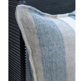 The Monterey Pillow With Insert is a 100% hand-loomed, heavy weight linen that features a 1/2" flange and broad coastal stripes. Amethyst Home provides interior design services, furniture, rugs, and lighting in the Des Moines metro area.