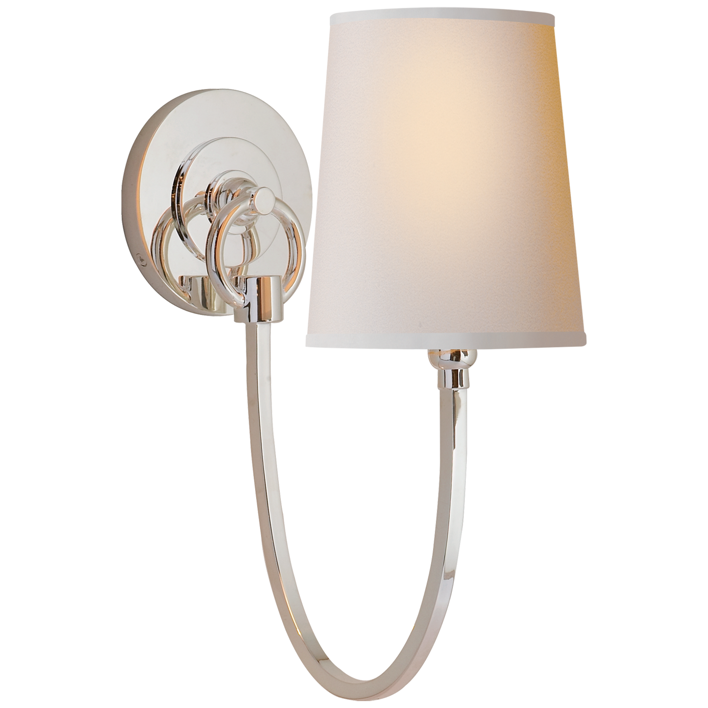 The Reed Single Sconce has a natural paper shade that brings exudes warmth. This would look gorgeous in a hallway, bathroom, or another area needing extra light  Designer: Thomas O'Brien