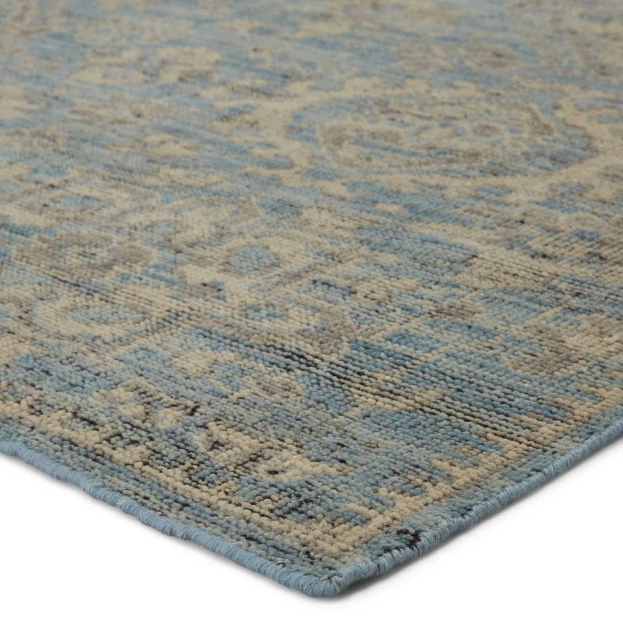 The Rhapsody Faena Area Rug by Jaipur Living, or RHA07, is a beautifully hand-knotted rug. The light blue, cream, and gray palette grounds transitional spaces with grace and a touch of romantic style. This rug is perfect for a living room, entryway, or other high traffic areas. 