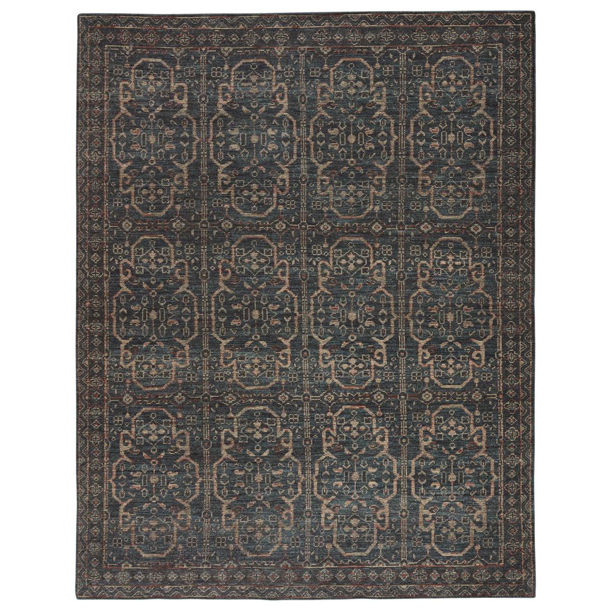 The Rhapsody Reynir Area Rug by Loloi, or RHA06, boasts a beautifully washed tile-like motif with a decorative border detail. The deep blue palette is accented with red and cream hues for added depth and intrigue. This rug is perfect for a living room, entryway, or other high traffic areas. 