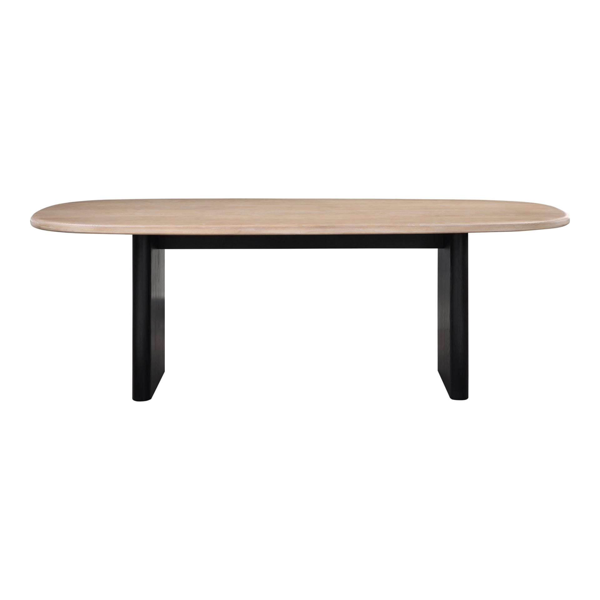 Made from solid Ash wood, this naturally finished Sakurai Dining Table has a black base giving it a contemporary look. An amazing choice to modernize your dining room.   Size: 88"W x 42"D x 30"H