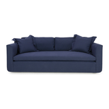 Popular to the Verellen product line, the Greyson Sofa features:  Spring/down seat construction Loose box style seat cushion Boxed back pillows 3″ open flange toss pillows Double needle stitch detail Upholstered only Sits on floating legs