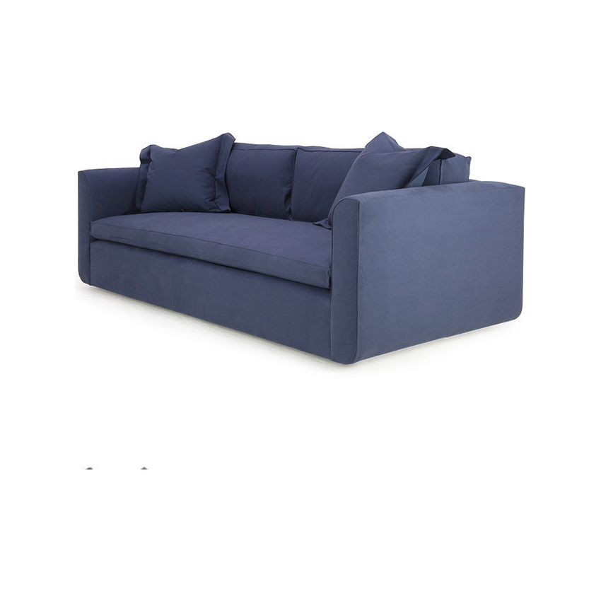 Popular to the Verellen product line, the Greyson Sofa features:  Spring/down seat construction Loose box style seat cushion Boxed back pillows 3″ open flange toss pillows Double needle stitch detail Upholstered only Sits on floating legs