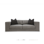 Bring pure and simple style to any environment with the Manuel Sofa. Bench-crafted in Verellen's North Carolina atelier, it features:  spring/down seat construction boxed style bench seat cushion bullnose back pillow with inside-out stitch detail 3″ open flange toss pillows double needle stitch detail on glides only