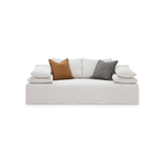 A Verellen original and one of our best selling product lines, the Maxim Sofa Family comes standard with:  Slipcovered Arm pillows semi attached to slipcover Spring down seat construction Notch bottom toss pillows Loose back configuration Double needle stitch detail