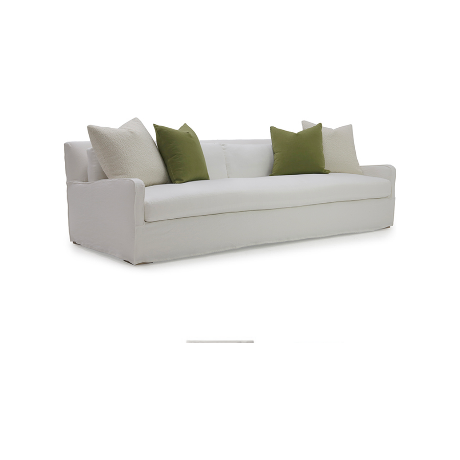 A Verellen best-seller, the Oliver Sofa is bench-crafted with a sustainably harvested hardwood frame and 8-way hand-tied seat construction. It comes standard with:  Foam down seat construction loose boxed style back pillows droopy microfiber toss pillows knife edge toss pillows double needle stitch detail Available as a sectional.