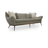The Paulette is bench crafted by master upholsterers in Verellen's High Point, NC factory and comes standard with:  • Foam Down Wrap Loose Seat • Tight Back • Hammered Solid Metal Legs • Knife Edge Toss • Double Needle • Upholstered Only