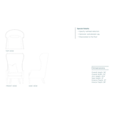 The Noella Tall Wing Chair is the definition of class. This modern Verellen Essential and features:  foam down seat construction knife edge toss pillow double needle stitch detail