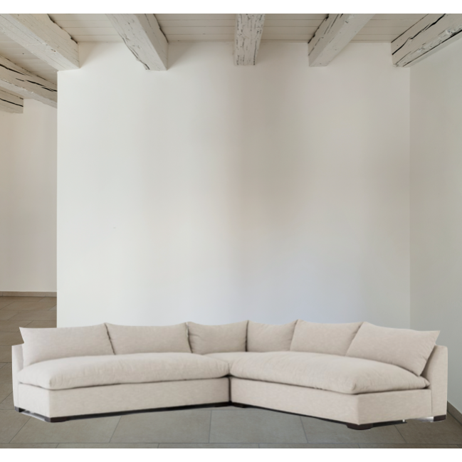 Featuring Grant 3-Piece Sectional - Oatmeal by Four Hands at Amethyst Home. Welcome to the modern lounging essential. Twill's purposeful slub adds textural interest to soft, durable, strain-resistant Crypton fabric in an inviting oatmeal. This fashion-forward upholstered collection mixes elegant fabrics with interesting design elements.
Each piece features N.  Amethyst Home provides interior design, new home construction design consulting, vintage area rugs, and lighting in the Houston metro area.