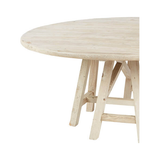 Round Trestle White Pine Table