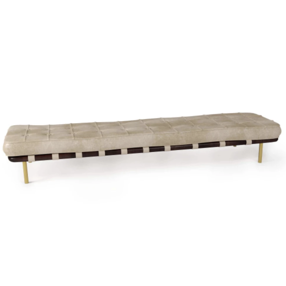 Tufted Gallery Bench - Amethyst Home