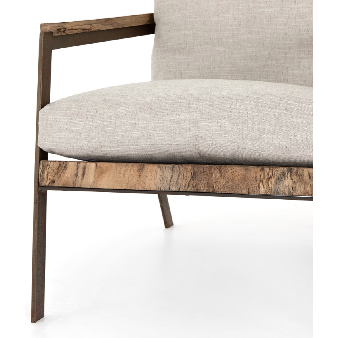 This collection features exclusive, artisan finishes. Oxidation transforms heavy materials into something light and elegant. Iron is acid-washed and sealed to preserve the moment in time. Heavily distressed, reclaimed oak contrasts with smooth, splayed legs. Geometric and flatstock underpinnings feel ahead of the curve.  Colors: Valley Nimbus, Oxidized Iron, Spalted Primavera