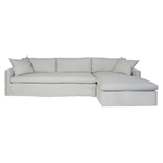 Louis Slipcovered Sectional - Amethyst Home 121"w x 31"h x 68"d Seat Space: 81"w x 20"h x 54.5"d  Shown as a Right Arm Facing Sectional