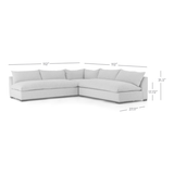 Featuring Grant 3-Piece Sectional - Oatmeal by Four Hands at Amethyst Home. Welcome to the modern lounging essential. Twill's purposeful slub adds textural interest to soft, durable, strain-resistant Crypton fabric in an inviting oatmeal. This fashion-forward upholstered collection mixes elegant fabrics with interesting design elements.
Each piece feature.  Amethyst Home provides interior design, new home construction design consulting, vintage area rugs, and lighting in the Des Moines metro area.