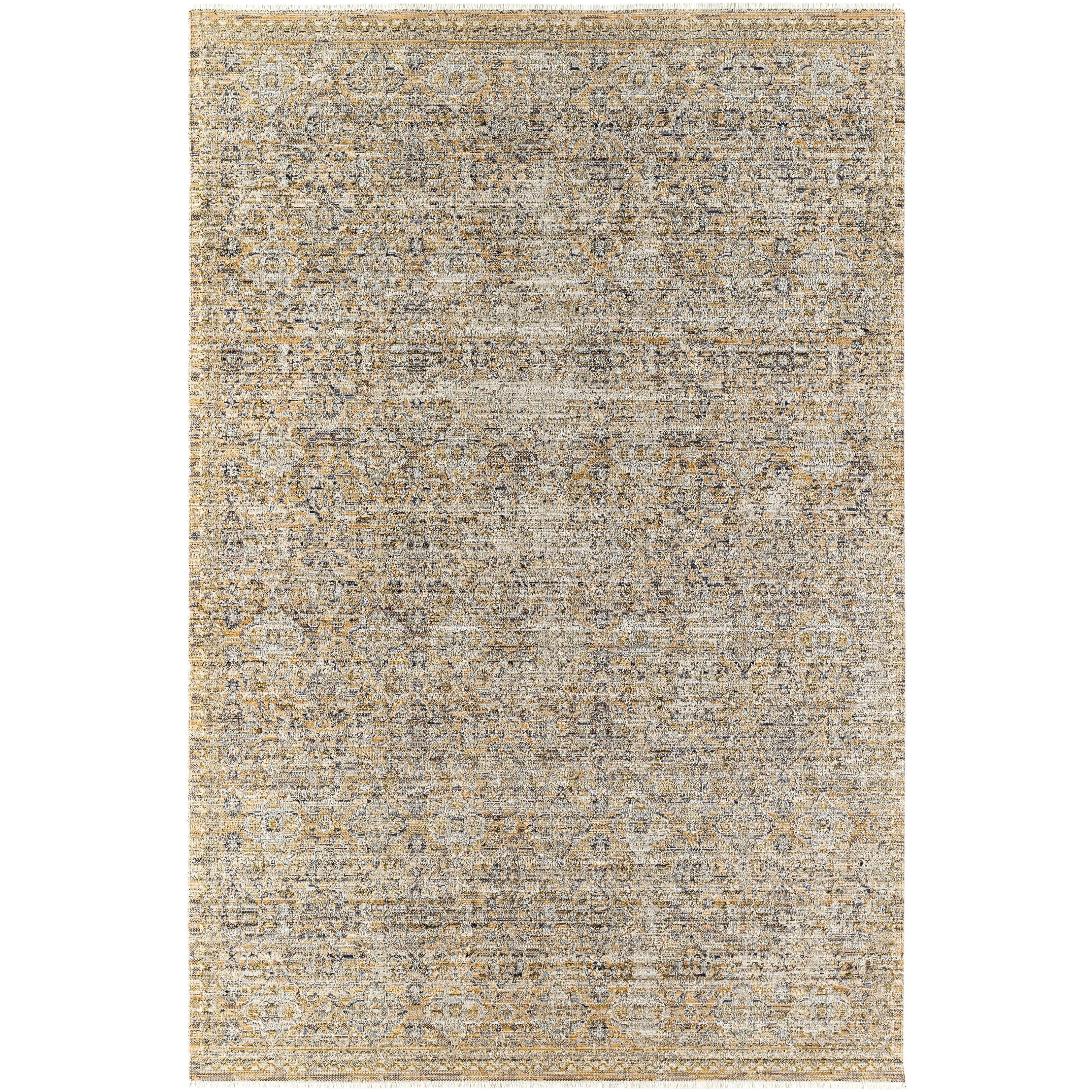 The Margaret area rug is the perfect addition to any room in your home. Designed as a special collaboration between Surya and Becki Owens, this stunning piece is sure to be the center of attention wherever it's placed. Its classic design features a distressed look of beautiful warm taupes and subtle touches of navy and gray. Amethyst Home provides interior design, new home construction design consulting, vintage area rugs, and lighting in the Austin metro area.