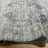 Introducing the Margaret area rug, a unique and special collaboration piece between Surya and Becki Owens. Let this beautiful style be the centerpiece of your space, with a captivating design that brings a timeless, old-age feel. Amethyst Home provides interior design, new home construction design consulting, vintage area rugs, and lighting in the Charlotte metro area.