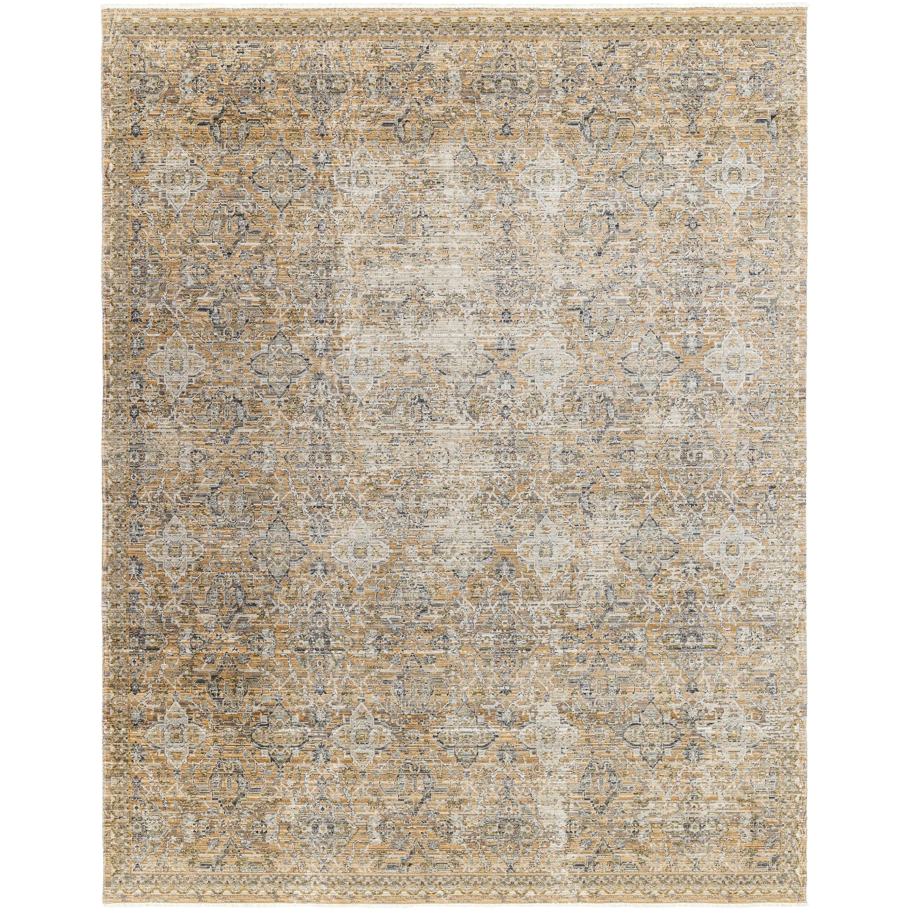 The Margaret area rug is the perfect addition to any room in your home. Designed as a special collaboration between Surya and Becki Owens, this stunning piece is sure to be the center of attention wherever it's placed. Its classic design features a distressed look of beautiful warm taupes and subtle touches of navy and gray. Amethyst Home provides interior design, new home construction design consulting, vintage area rugs, and lighting in the Houston metro area.