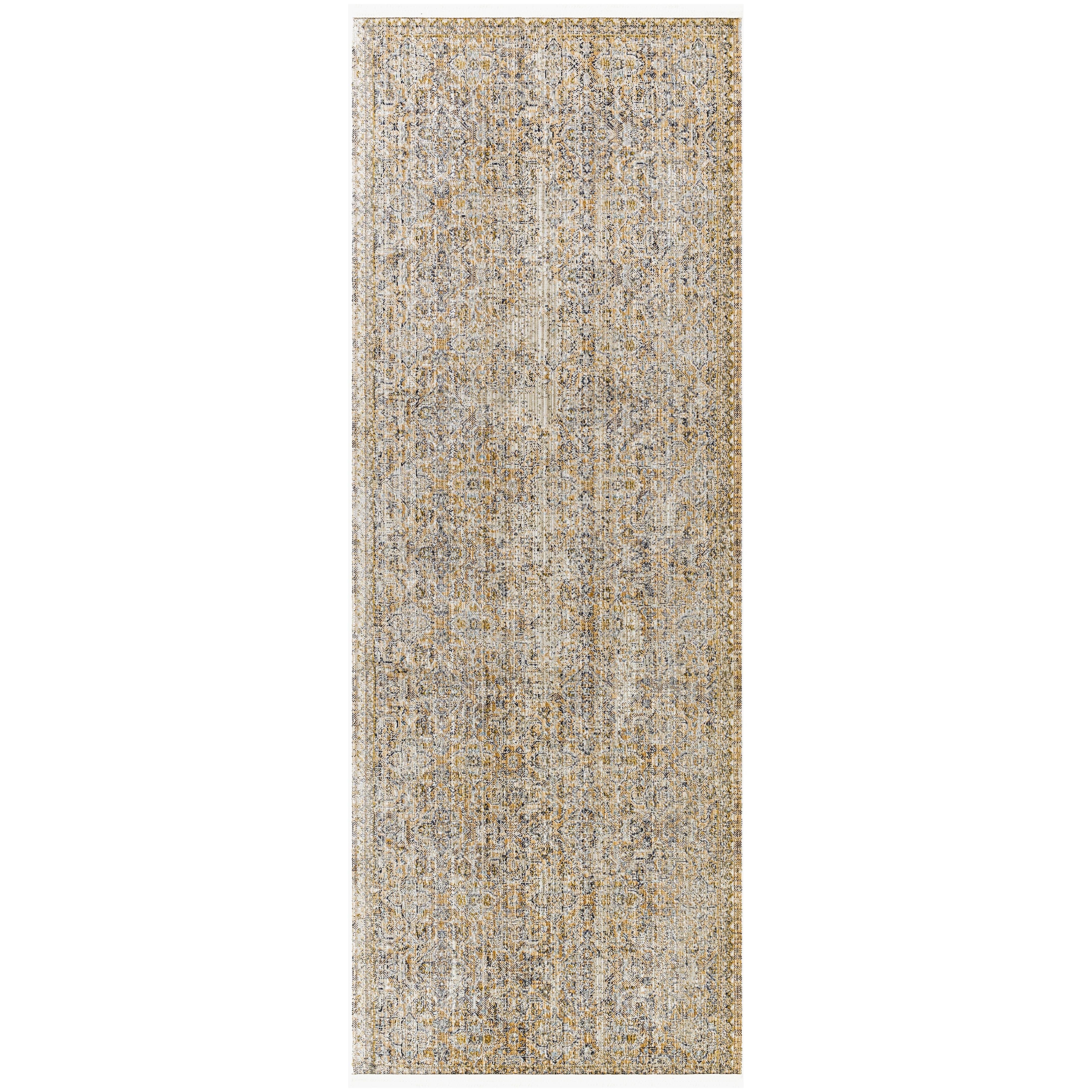 The Margaret area rug is the perfect addition to any room in your home. Designed as a special collaboration between Surya and Becki Owens, this stunning piece is sure to be the center of attention wherever it's placed. Its classic design features a distressed look of beautiful warm taupes and subtle touches of navy and gray. Amethyst Home provides interior design, new home construction design consulting, vintage area rugs, and lighting in the Kansas City metro area.