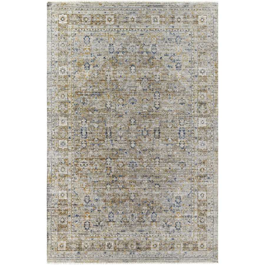Introducing the Margaret area rug, a special collaboration piece between Surya and Becki Owens. This exquisite rug is the perfect addition to any space with its unique diamond center, warm taupes and a touch of navy. Amethyst Home provides interior design, new home construction design consulting, vintage area rugs, and lighting in the Laguna Beach metro area.