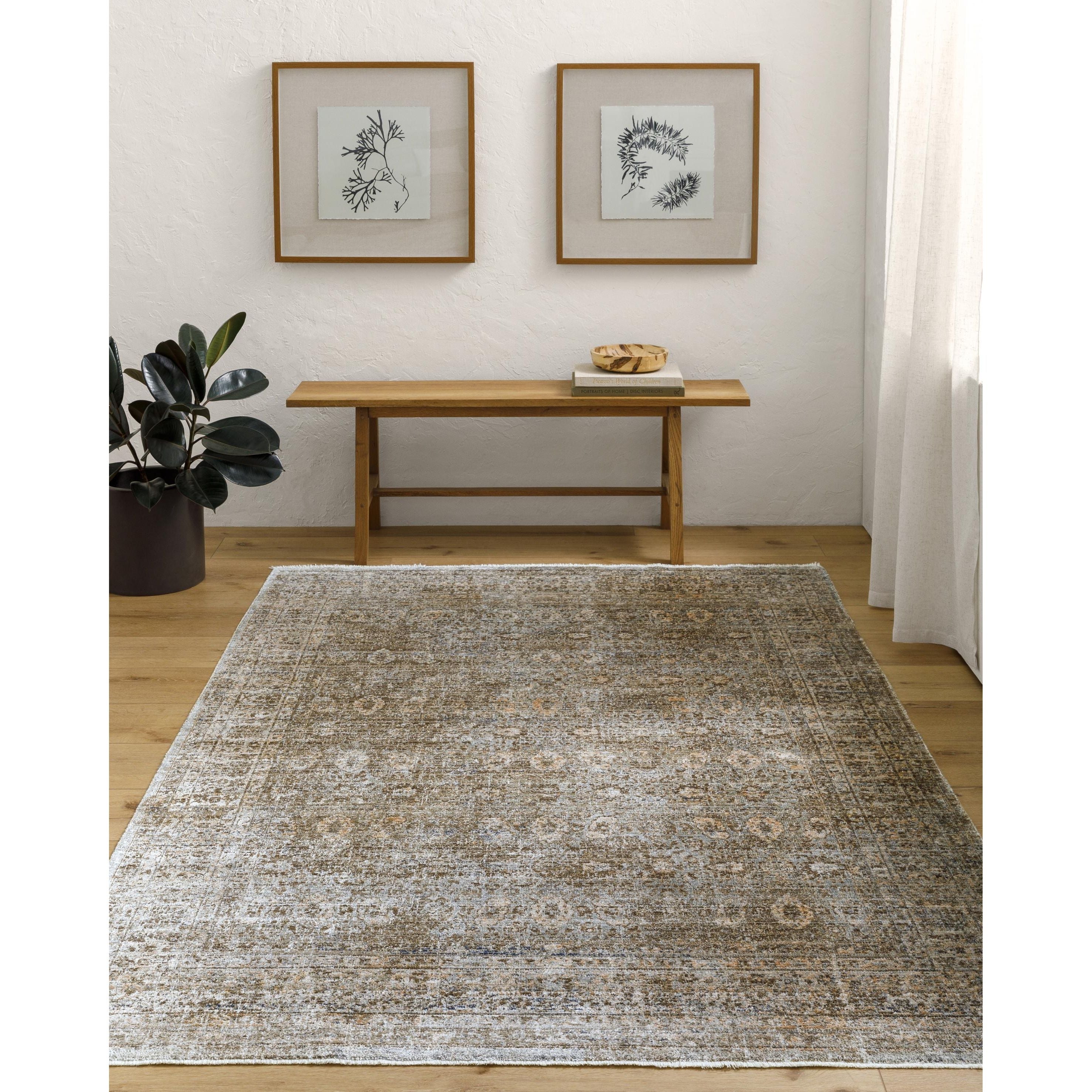 Introducing the Margaret area rug, a stunning collaboration between Surya and Becki Owens! This unique piece is sure to bring a touch of elegance to any room. Amethyst Home provides interior design, new home construction design consulting, vintage area rugs, and lighting in the Omaha metro area.