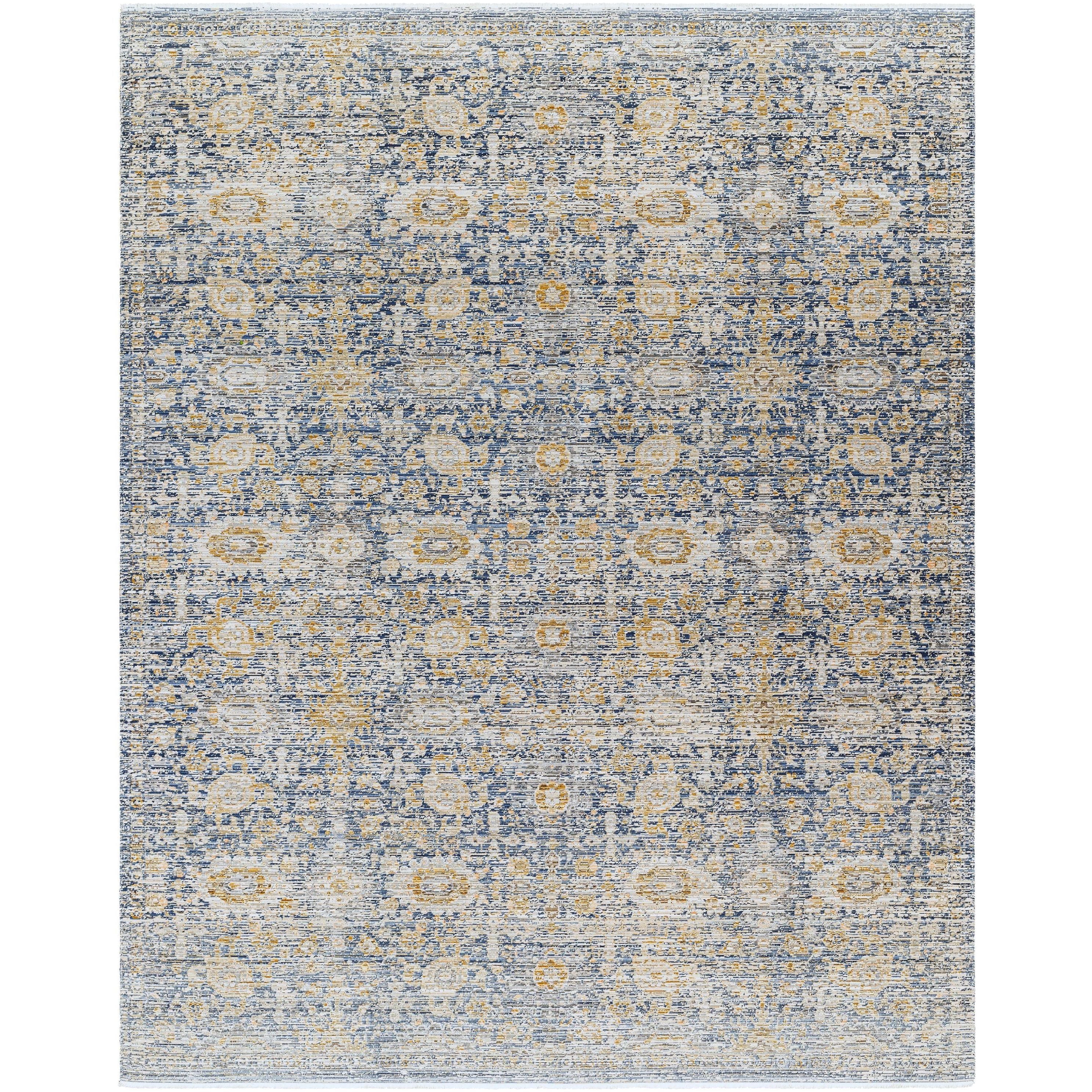 Introducing the Margaret area rug, designed as a special collaboration for our Becki Owens x Surya line! This exquisite rug is sure to transform any space into a beautiful oasis. It features a vintage floral design, crafted with polyester for maximum durability. The main colors of navy and taupe are woven together to create a stunning effect. Amethyst Home provides interior design, new home construction design consulting, vintage area rugs, and lighting in the Tampa metro area.