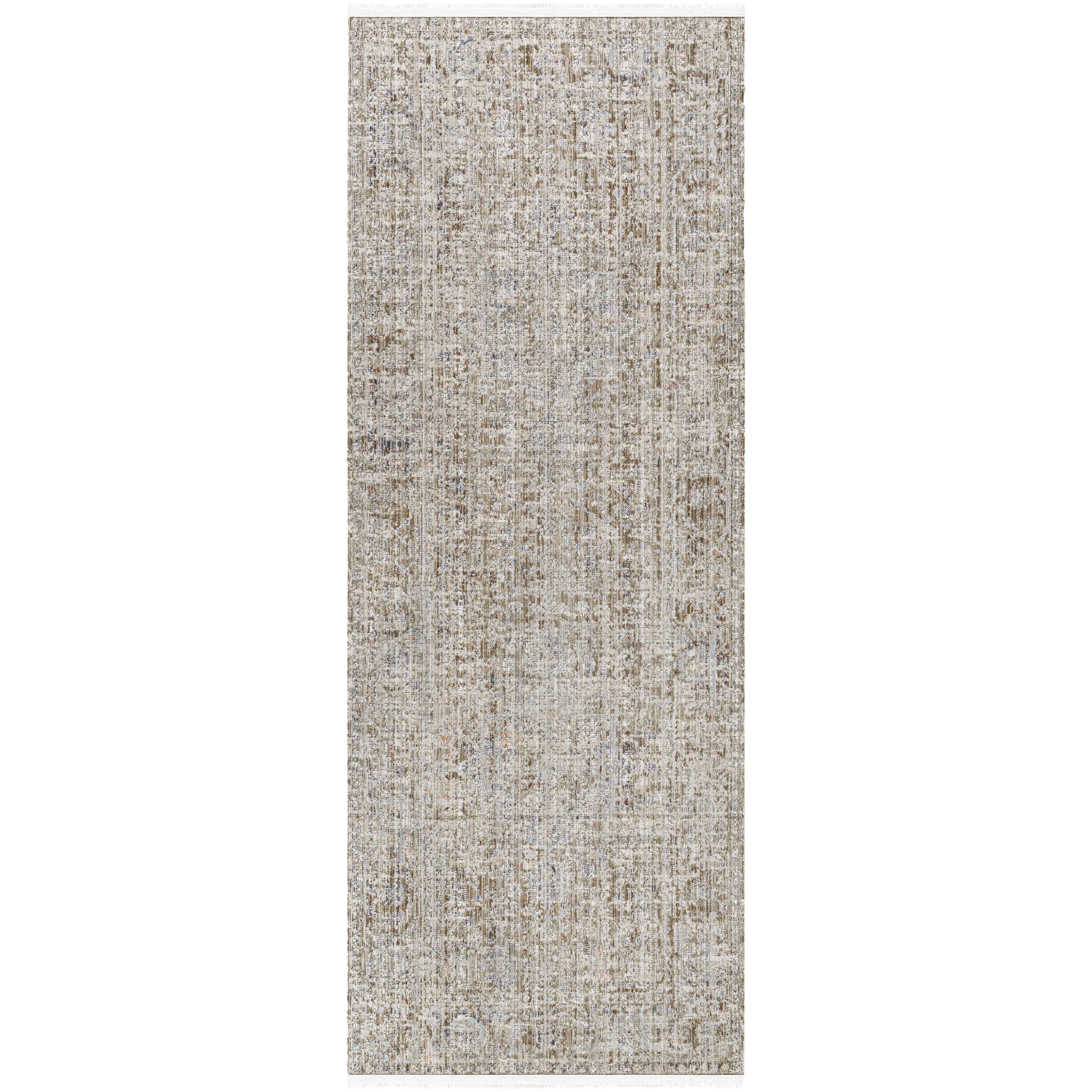 The Margaret area rug brings a touch of timeless beauty to any room. This special collaboration piece from Becki Owens x Surya is a stunning addition to your home. With a distressed feel, the rug evokes a feeling of antique charm. Crafted with polyester, the rug features beautiful neutral tones and is perfect for high traffic areas. Amethyst Home provides interior design, new home construction design consulting, vintage area rugs, and lighting in the Kansas City metro area.