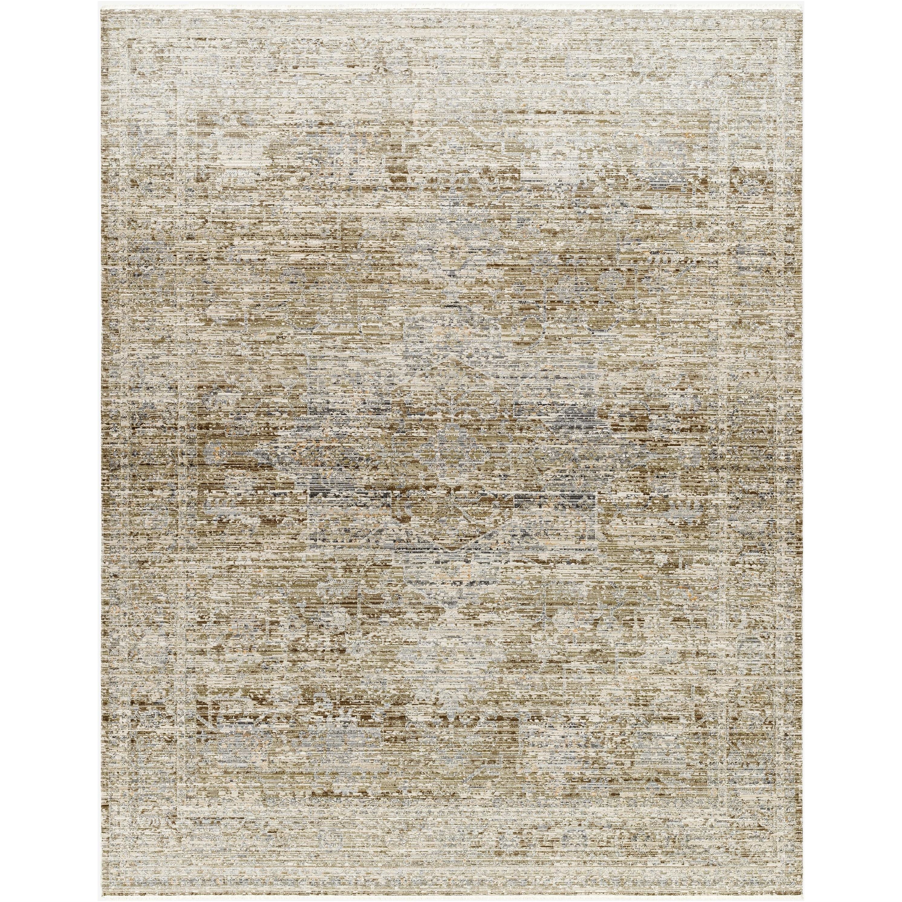 The Margaret area rug brings a touch of timeless beauty to any room. This special collaboration piece from Becki Owens x Surya is a stunning addition to your home. With a distressed feel, the rug evokes a feeling of antique charm. Crafted with polyester, the rug features beautiful neutral tones and is perfect for high traffic areas. Amethyst Home provides interior design, new home construction design consulting, vintage area rugs, and lighting in the Park City metro area.