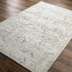Introducing the Marlene area rug, a stunning piece of artistry crafted by the collaboration of Surya and Becki Owens. This unique and elegant design features beautiful blue tones that will bring a serene ambiance to any space. Amethyst Home provides interior design, new home construction design consulting, vintage area rugs, and lighting in the Charlotte metro area.