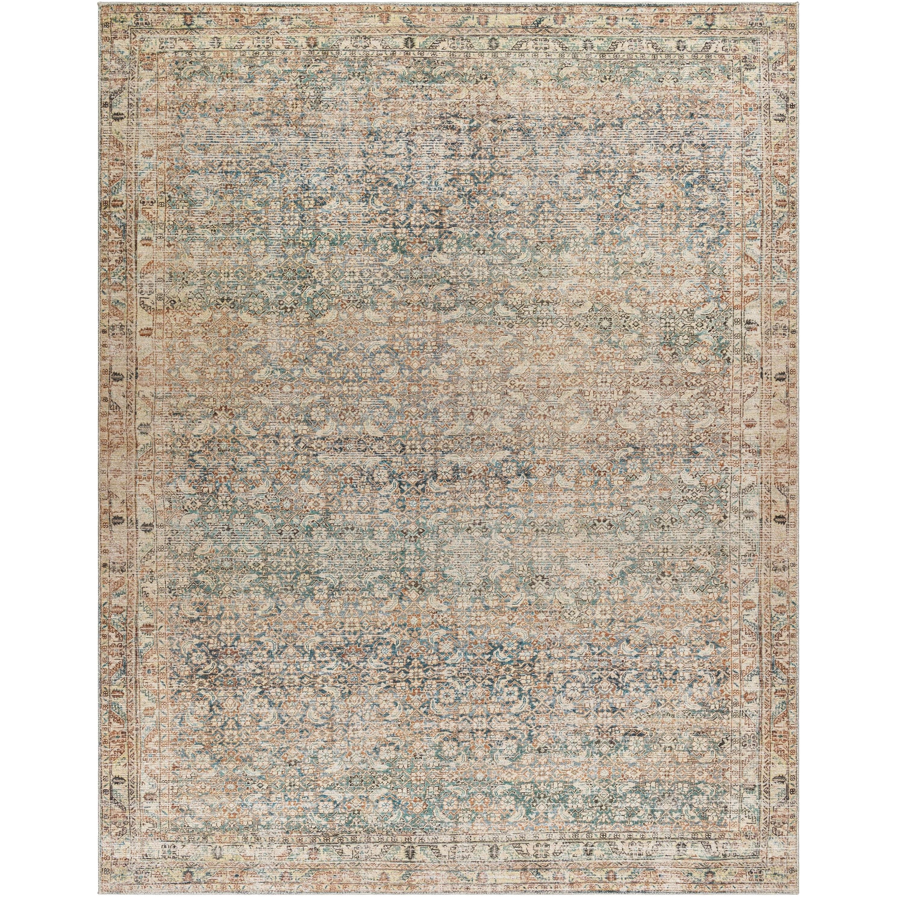 Introducing the Marlene area rug, a stunning piece from our Becki Owens x Surya line to bring you a beautiful style perfect for any space. This vintage-inspired piece is crafted with high-quality polyester and features hues of blue and green that will bring a refreshing, calming ambiance to your room. Amethyst Home provides interior design, new home construction design consulting, vintage area rugs, and lighting in the Miami metro area.