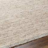 A modern, heathered warm beige look.  This is a great rug if you have other dominant design features in a space like a striking fireplace or standout patterns Amethyst Home provides interior design, new home construction design consulting, vintage area rugs, and lighting in the Kansas City metro area.