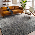 The Malaga Rug provides a modern, contemporary charm with its Tibetan hand-knotted construction and dynamic designs. Subtle high-low texture gives it an alluring sophistication, perfect for any home. Amethyst Home provides interior design, new construction, custom furniture, and area rugs in the Dallas metro area.