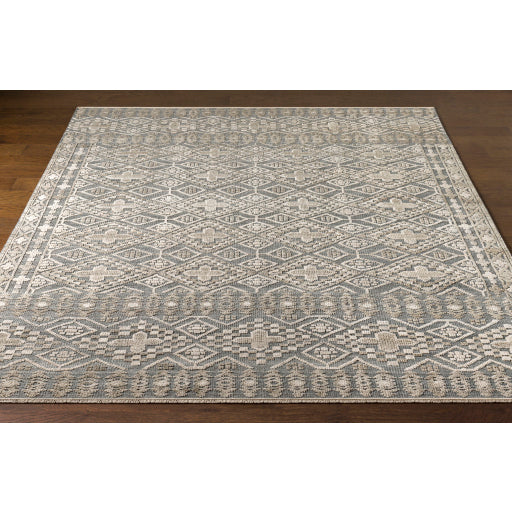 Add an elegant touch to any space with this hand-knotted Nobility Taupe / Charcoal Rug. Its blend of wool and viscose is ultra soft and smooth, while its timeless ornate motif with modern lines create an exquisite, timeless piece. Enjoy its high-low characteristics and luxurious feel to add a touch of sophistication to your home that fits any lifestyle. Amethyst Home provides interior design, new construction, custom furniture, and area rugs in the Malibu metro area