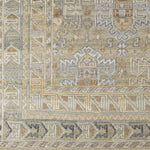 Add an elegant touch to any space with this hand-knotted Nobility Tan / Grey Rug. Its blend of wool and viscose is ultra soft and smooth, while its timeless ornate motif with modern lines create an exquisite, timeless piece. Enjoy its high-low characteristics and luxurious feel to add a touch of sophistication to your home that fits any lifestyle. Amethyst Home provides interior design, new construction, custom furniture, and area rugs in the Newport Beach metro area